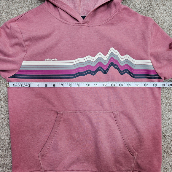 Patagonia Kids Lightweight Graphic Hoody Sweatshirt XL Ridge Rise Stripe - Picture 5 of 10